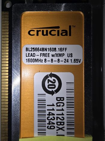 Crucial Ballistix 2 GB (1 x 2 GB) DDR3-1600 Orange PC RAM