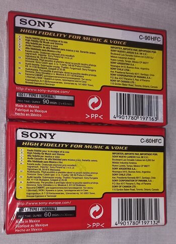 Buy Cintas Música Sony Cassette 2x60Min y 7x90Min - 20€