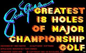 Jack Nicklaus' Greatest 18 Holes of Major Championship Golf NES