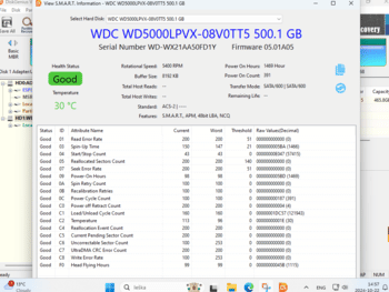 Toshiba 500 gb hdd 2.5 MQ01ACF050 ir Western Digital WD5000LPVX-08V0T Blue 500GB