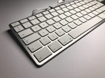 Apple A1243 Genuine Slim USB Wired Keyboard with Numeric Keypad and 2 USB ports for sale