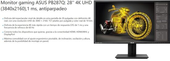 Buy Monitor gaming ASUS 4K UHD (3840x2160),1 ms