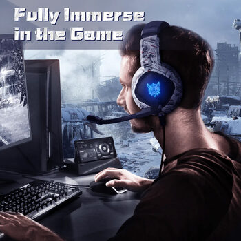  Onikuma K19 Camo White gaming headphones (žaidimų ausinės) for sale