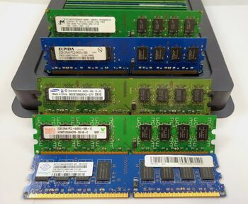 20VNT 2GB DDR2 RAM operatyvios atminties BULK Lot of 20