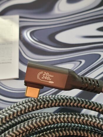 Kokybiskas 5m Type-C/Type-C 90* (Naujas)