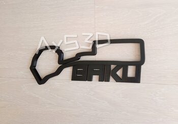 CIRCUITO BAKU decorativo zona gamer de Formula 1 Moto GP Trazado real a escala