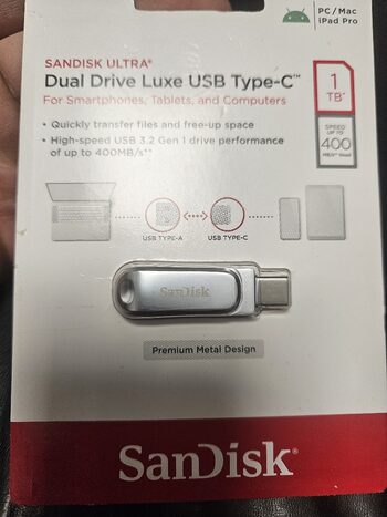 Nauja USB atmintinė SanDisk Ultra Dual Drive Luxe 1TB