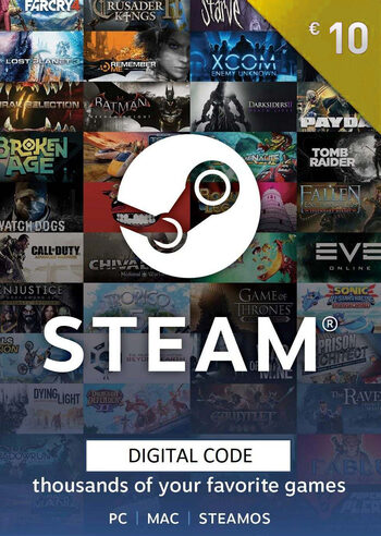 Steam Wallet Gift Card 10 EUR Steam Key SPAIN