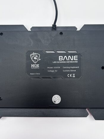 NOX Gaming BANE LED Gaming Šviečianti Klaviatūra