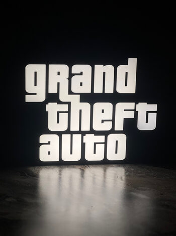 GTA stovas logotipas šviesdėžė GameZone papuošimas aksesuaras