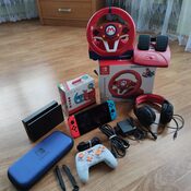 Nintendo Switch, Blue & Red, 32+8 GB + didelis komplektas + žaidimai