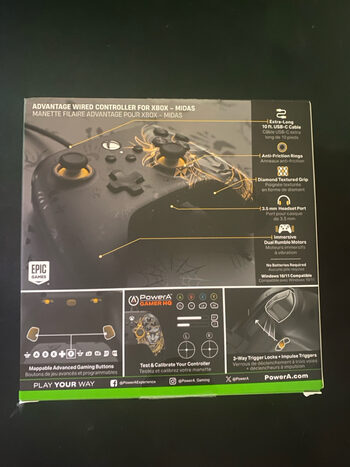 Fortnite-themed Xbox PowerA Advantage Wired Controller - Midas Edition (No Skin Code)