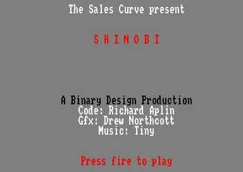 Buy Shinobi (1988) SEGA Master System
