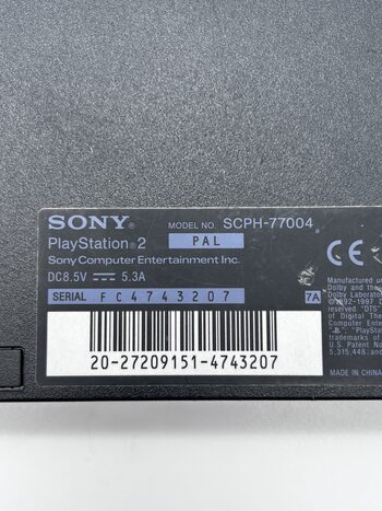  Sony PS2 PlayStation 2 Slim Slimline Žaidimų Konsolė + Diskas