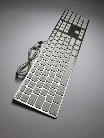 Apple A1243 Genuine Slim USB Wired Keyboard with Numeric Keypad and 2 USB ports