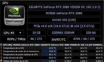 GIgabyte RTX 3080 VISION OC 10Gb rev. 2.0