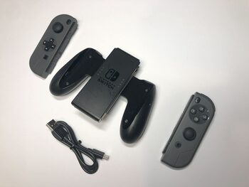 Get Nintendo Switch Genuine Gray Joy Con and Joy Con Grip HAC-011 and USB C cable