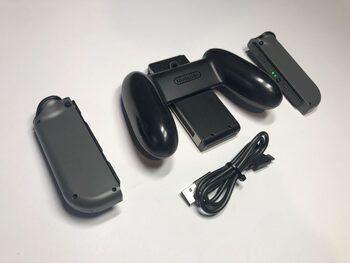Nintendo Switch Genuine Gray Joy Con and Joy Con Grip HAC-011 and USB C cable for sale