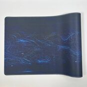 Extended Gaming Mousepad 90x40 cm - Abstract Dark with Blue Glowing Lines