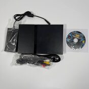 PlayStation 2 Slimline, Black + Cables and a Game