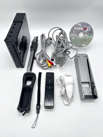 Nintendo Wii RVL-001 Žaidimų Konsolės Pilnas Juodas Rinkinys