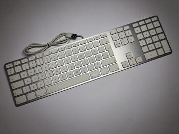 Apple A1243 Genuine Slim USB Wired Keyboard with Numeric Keypad and 2 USB ports