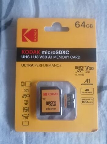 Micro sd y adaptador Kodak 64Gb