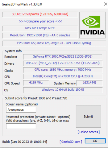 MSI GeForce RTX 2060 6 GB 1365-1680 Mhz PCIe x16 GPU