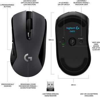 Logitech G603 belaidė pelė