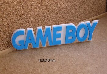 Game Boy Letrero logotipo en relieve 3d