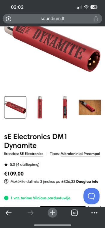 Dynamite sE DM1 In-Line Preamp
