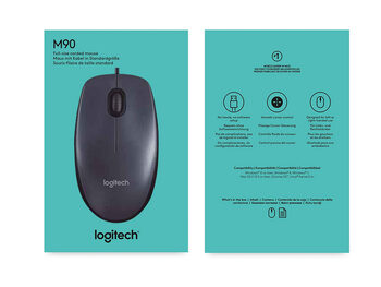 Get Optinė pelė su laidu Logitech M90 USB juoda 910-001793, mouse, pelytė