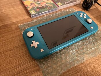 Nintendo Switch Lite, Turquoise, 32GB su Minecraft ir Animal Crossing