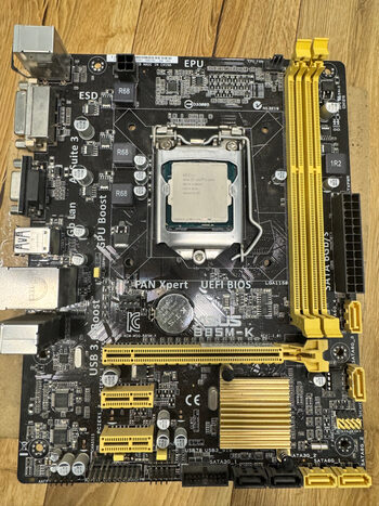 Asus b85m-k LGA 1150 Su CPU ir i/o shieldu