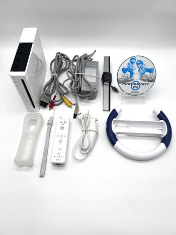 Nintendo Wii RVL-001 Žaidimų Konsolės Pilnas Baltas Rinkinys