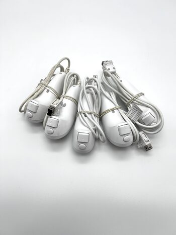 5 VNT Originalūs Nintendo Wii Nunchuk Balti Controller Valdikliai for sale