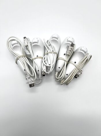 Buy 5 VNT Originalūs Nintendo Wii Nunchuk Balti Controller Valdikliai