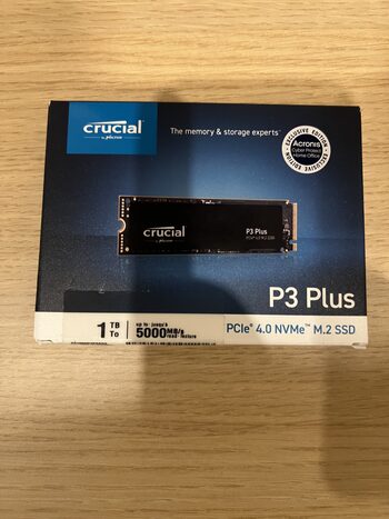 Naujas Crucial P3 Plus 1 TB m.2 NVMe SSD