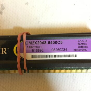 Corsair XMS2 2 GB (1 x 2 GB) DDR2-800 Black PC RAM