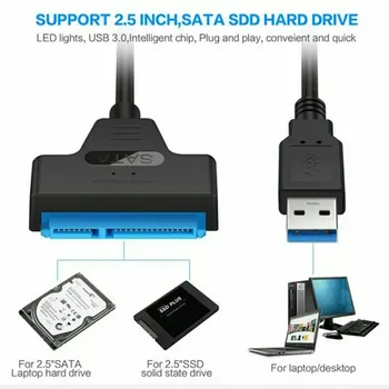 Get Cable USB 3.0 a SATA 22 Pin 2.5 Adaptador HDD SSD