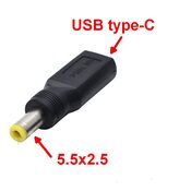 Adapteris, perėjimas iš USB-C į 5,5x2,5 jungtį