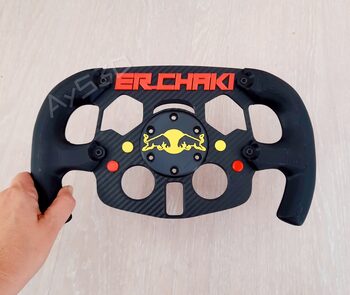 MOD F1 Fórmula 1 PERSONALIZADO con NOMBRE y RED BULL Volante Logitech G29 y G923