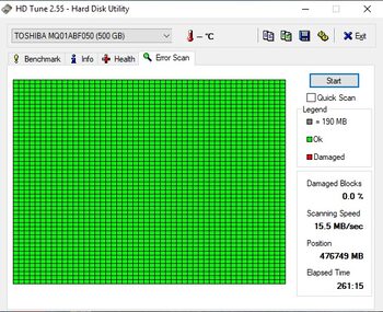 Toshiba 500 GB HDD Storage for sale