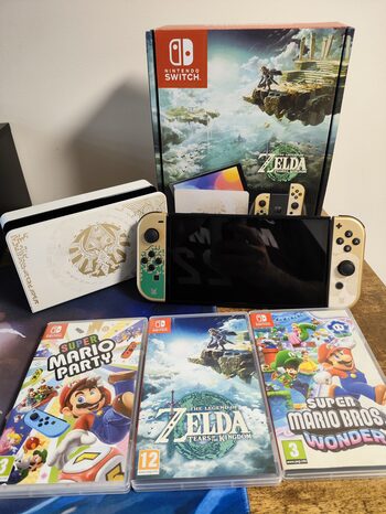 Edición limitada Zelda Switch OLED + Mario Wonder, Party y TOTK ¡Única oportunid