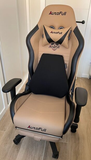 AutoFull Silla Gaming Gamer cuero Reposapiés