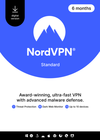 NordVPN Standard - 6 Month - 10 Devices (PC/MAC/Mobile) VPN & Cybersecurity Software Subscription Key UNITED STATES