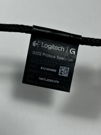 Logitech G502 Proteus Spectrum RGB USB Laidinė Pelė
