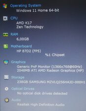 Portatil Hp Amd Ryzen 8gb ssd 256gb Ati 2gb