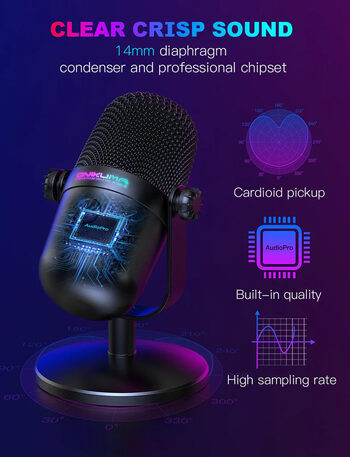 Redeem Onikuma M830 Black gaming microphone (žaidimų mikrofonas)