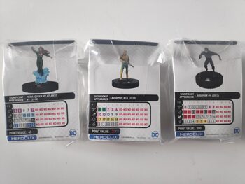 Pack 3 figuras Mera + Atlantean general + King Trench DC Comics heroclix wizkids